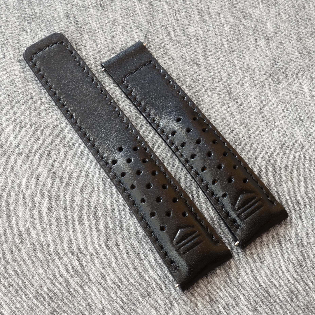 Watch Strap for TAG Heuer black leather 02 - Image 2