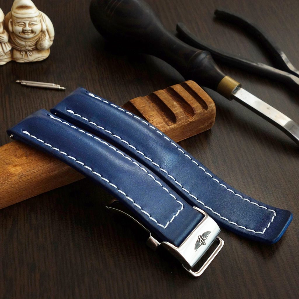 Blue breitling watch strap