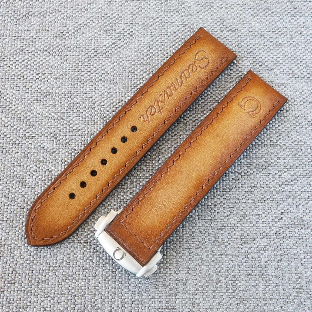 Brown leather strap & clasp for OMEGA Seamaster - Image 5