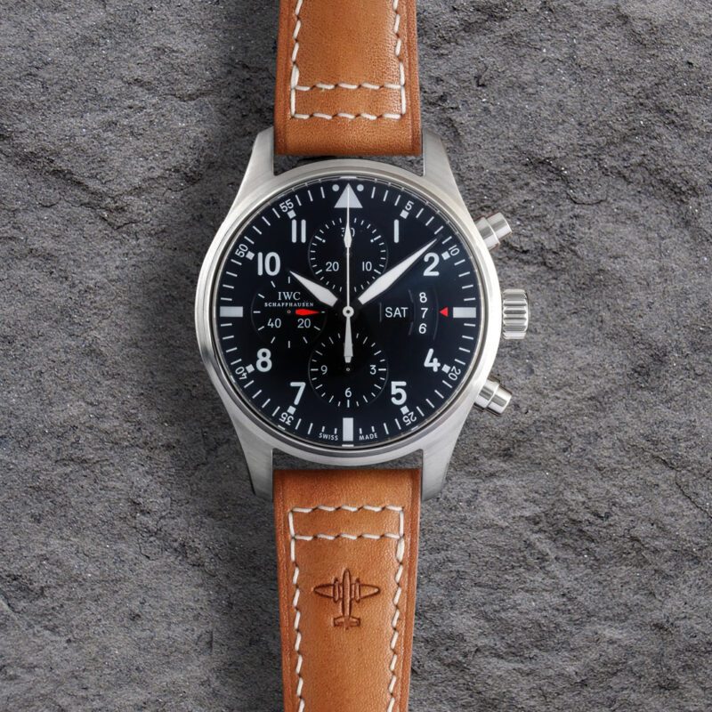Pilot aviator watch strap 100% handmade, beige leather. Fits most watches. This will be a good addition to your IWC watch, Zenith, Breitling, Oris, Laco, Aristo, Omega, Hamilton, Seiko and many other beautiful watch brands. • Material: Top Quality Genuine Leather