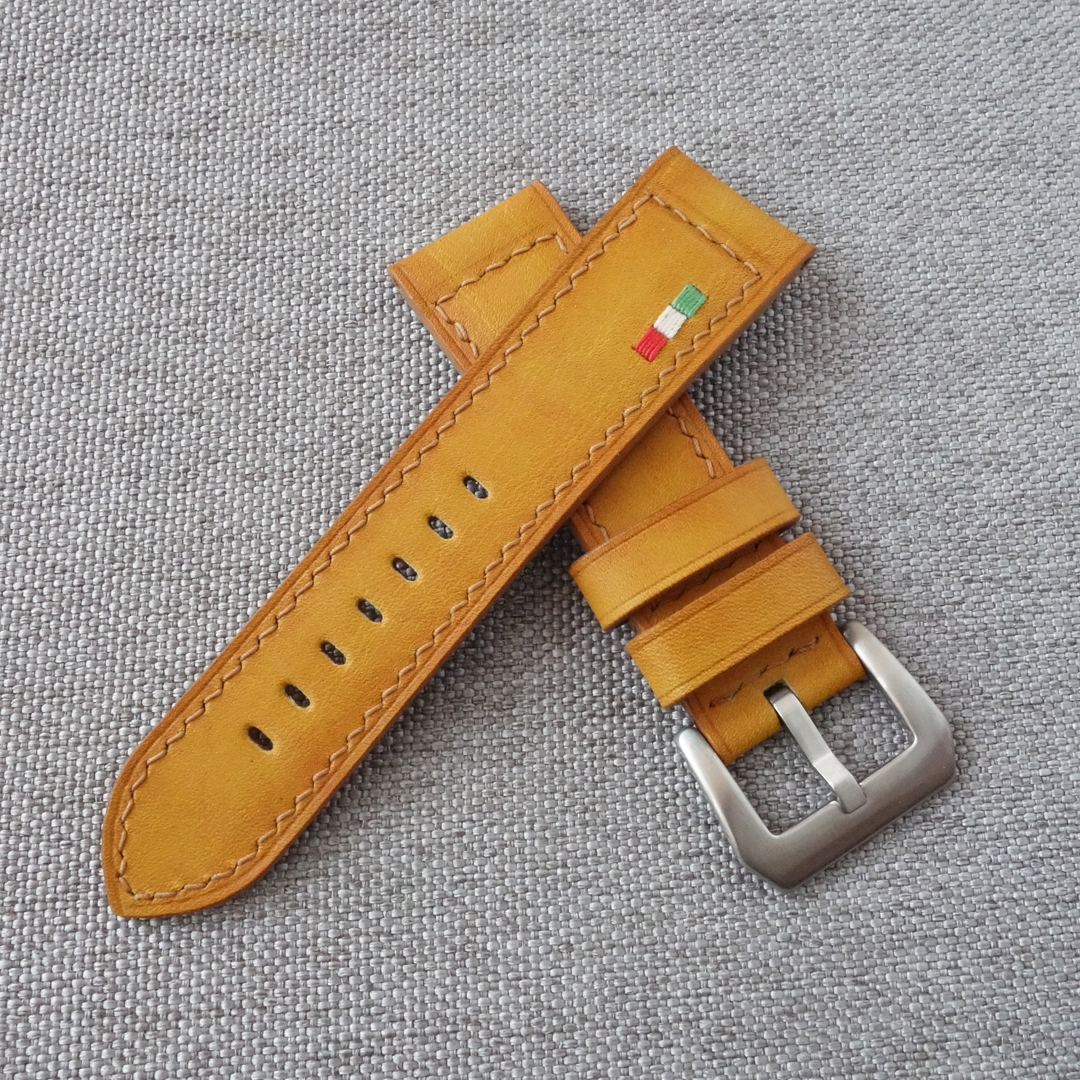 Panerai watch strap, PAM ITA style, yellow-beige - Image 2
