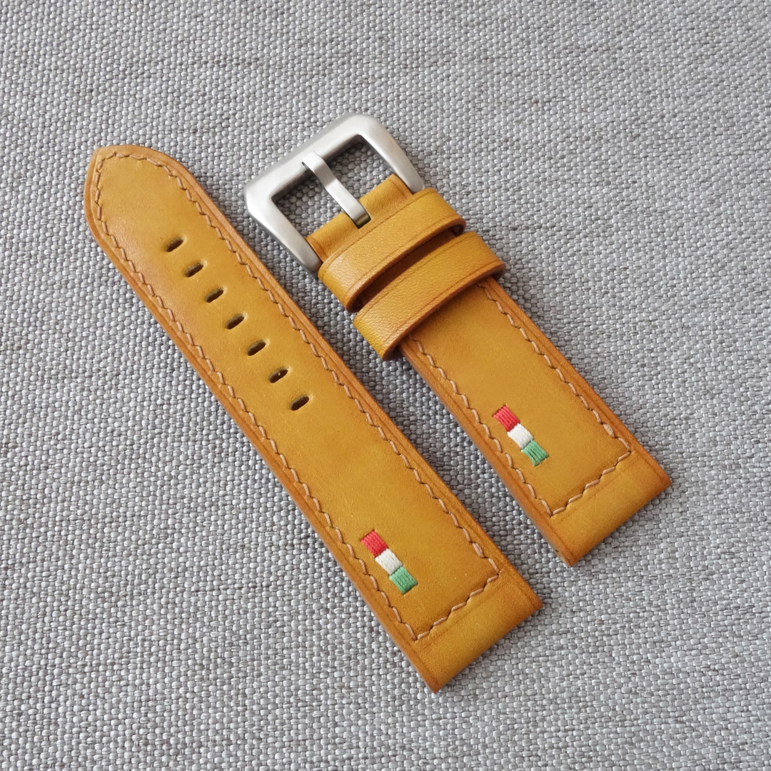 Panerai watch strap, PAM ITA style, yellow-beige - Image 3