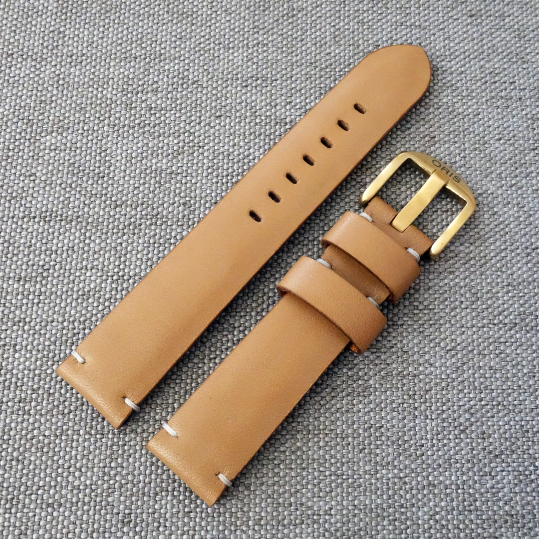 Beige leather watch strap for ORIS Divers Candy - Image 3