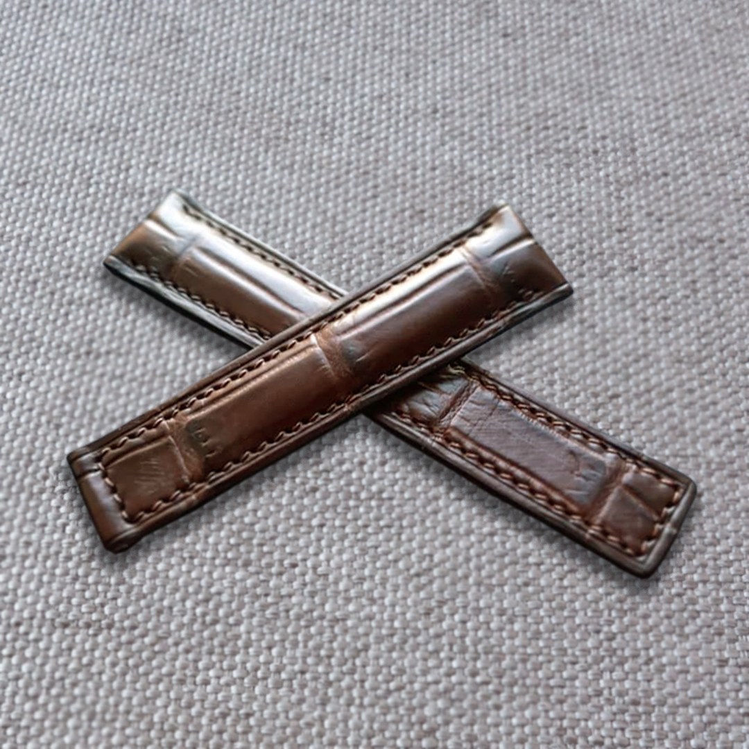 Handmade Brown crocodile alligator watch strap for TAG Heuer, and any watches with deployment clasp. Lug size: 22, 21, 20mm  / Clasp width: 18mm Suitable for Breitling models: Carrera, Aquaracer, Formula 1, Monaco Material: top quality genuine crocodile / alligator leather.